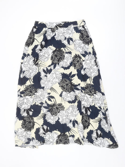 Marks and Spencer Women Black Floral Skirt Size 10