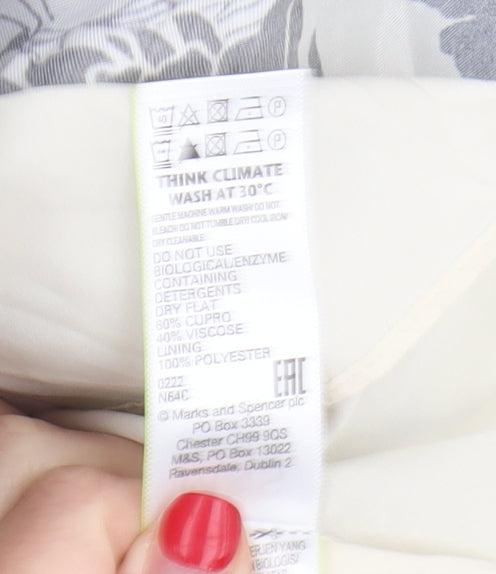 Marks and Spencer Women Black Floral Skirt Size 10