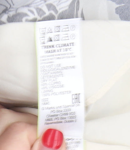 Marks and Spencer Women Black Floral Skirt Size 10