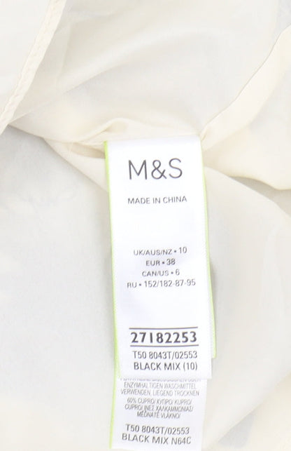 Marks and Spencer Women Black Floral Skirt Size 10