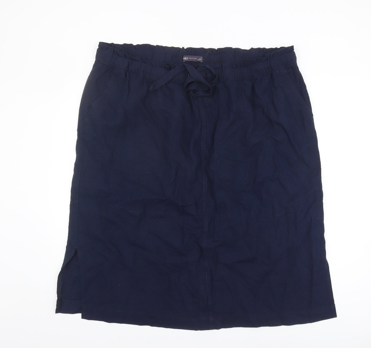 Marks and Spencer Women’s Blue Knee Length Skirt