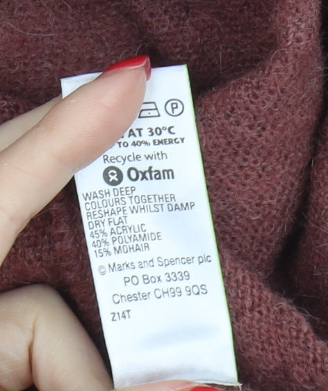 Womens UK Size M Marks and Spencer Red Cardigan Jumper