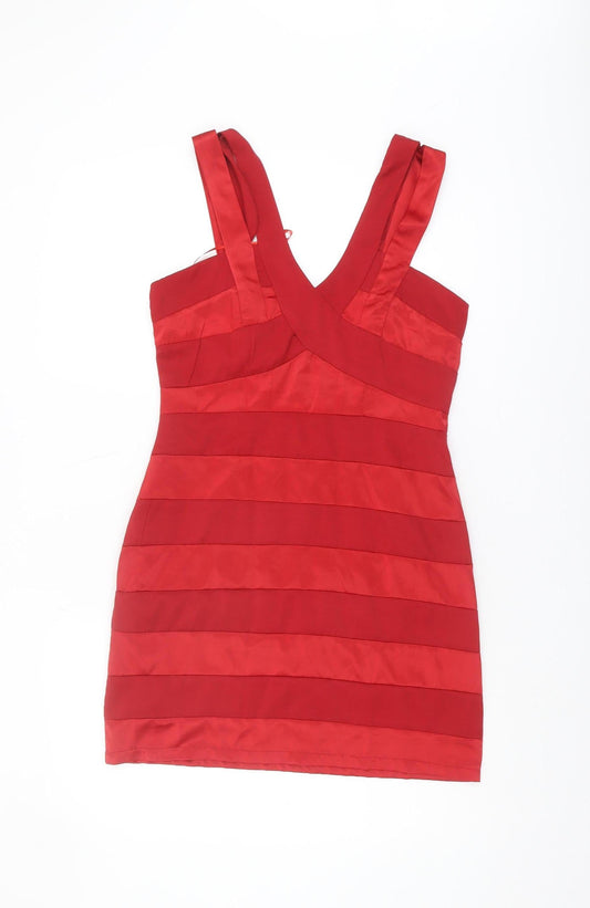 AX Paris Women's Red Bodycon Party Dress, Size 12