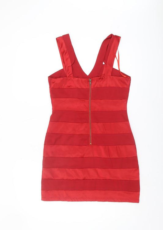 AX Paris Women's Red Bodycon Party Dress, Size 12