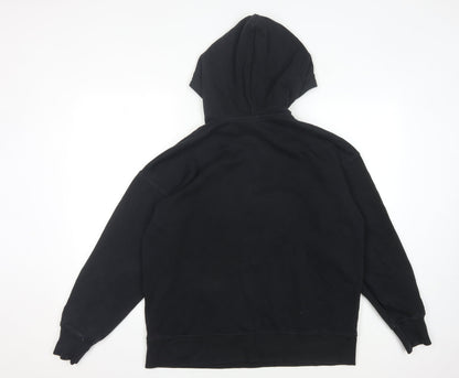 Adidas Unisex Black Hoodie Size 10 with Logo & Zip