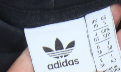 Adidas Unisex Black Hoodie Size 10 with Logo & Zip
