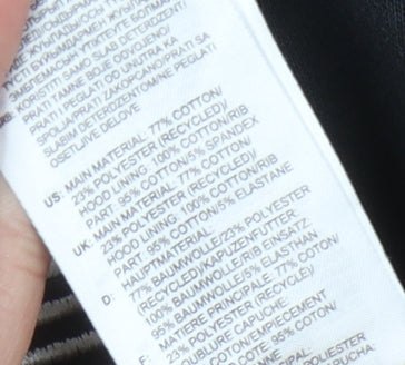 Adidas Unisex Black Hoodie Size 10 with Logo & Zip