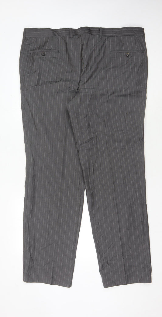 Hugo Boss Grey Striped Men's Trousers Size 58