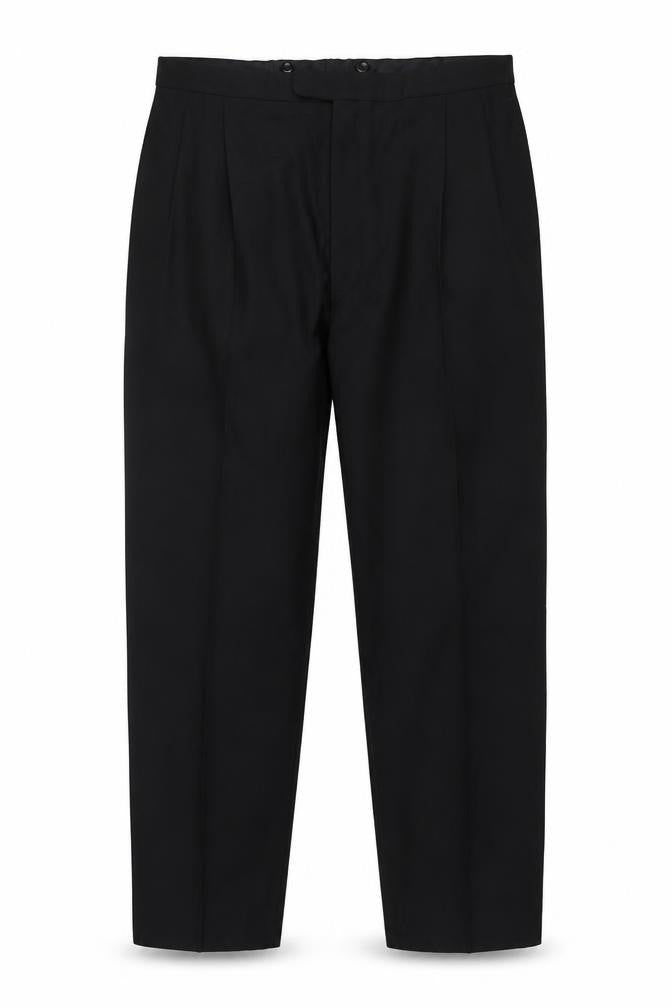 Mens UK Size 46 Aquascutum Classic Fit Formal Black Trousers
