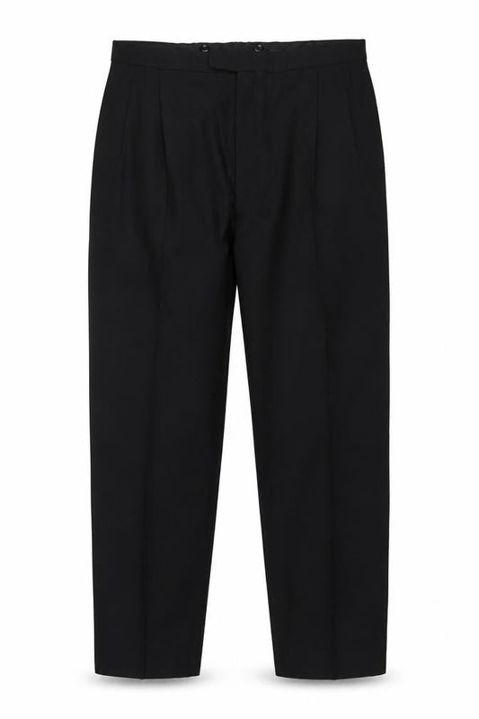 Mens UK Size 46 Aquascutum Classic Fit Formal Black Trousers