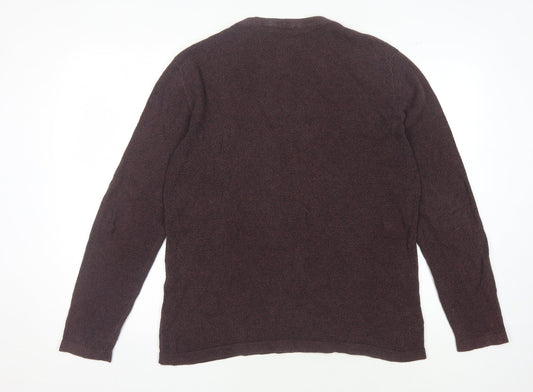 Jack & Jones Men's Brown Cotton Pullover Jumper L