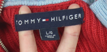 Tommy Hilfiger Red Pullover Jumper for Men, Size L