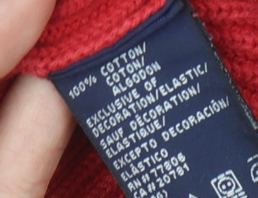 Tommy Hilfiger Red Pullover Jumper for Men, Size L