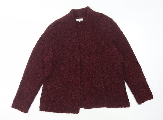 CC Women's Red XL Open Front Cardigan Knit Long Sleeve