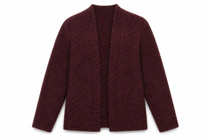 Country Casuals Women's Red XL Open Front Cardigan Knit Long Sleeve