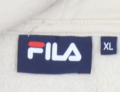 Fila Women's Beige Pullover Hoodie XL, Casual Comfort