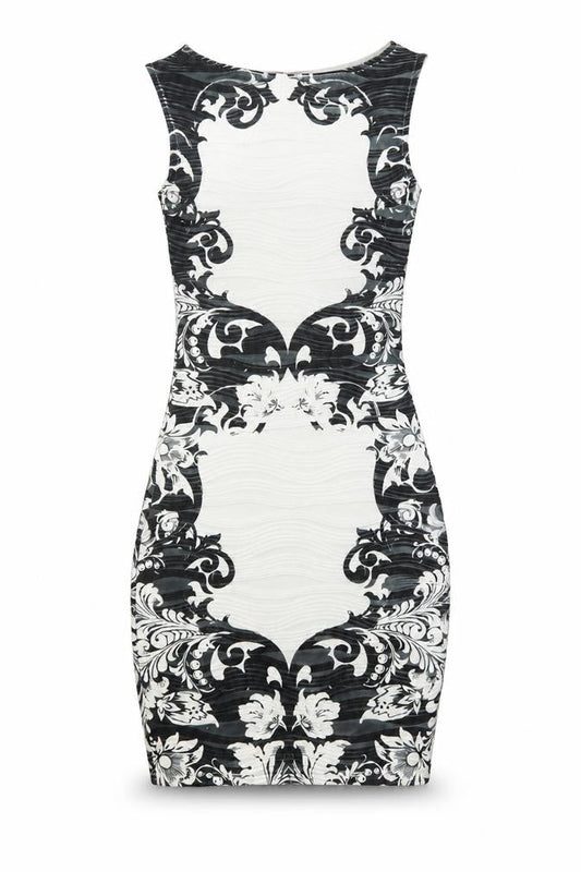 Lipsy Women's Black & White Bodycon Dress, Sleeveless, Party Wear