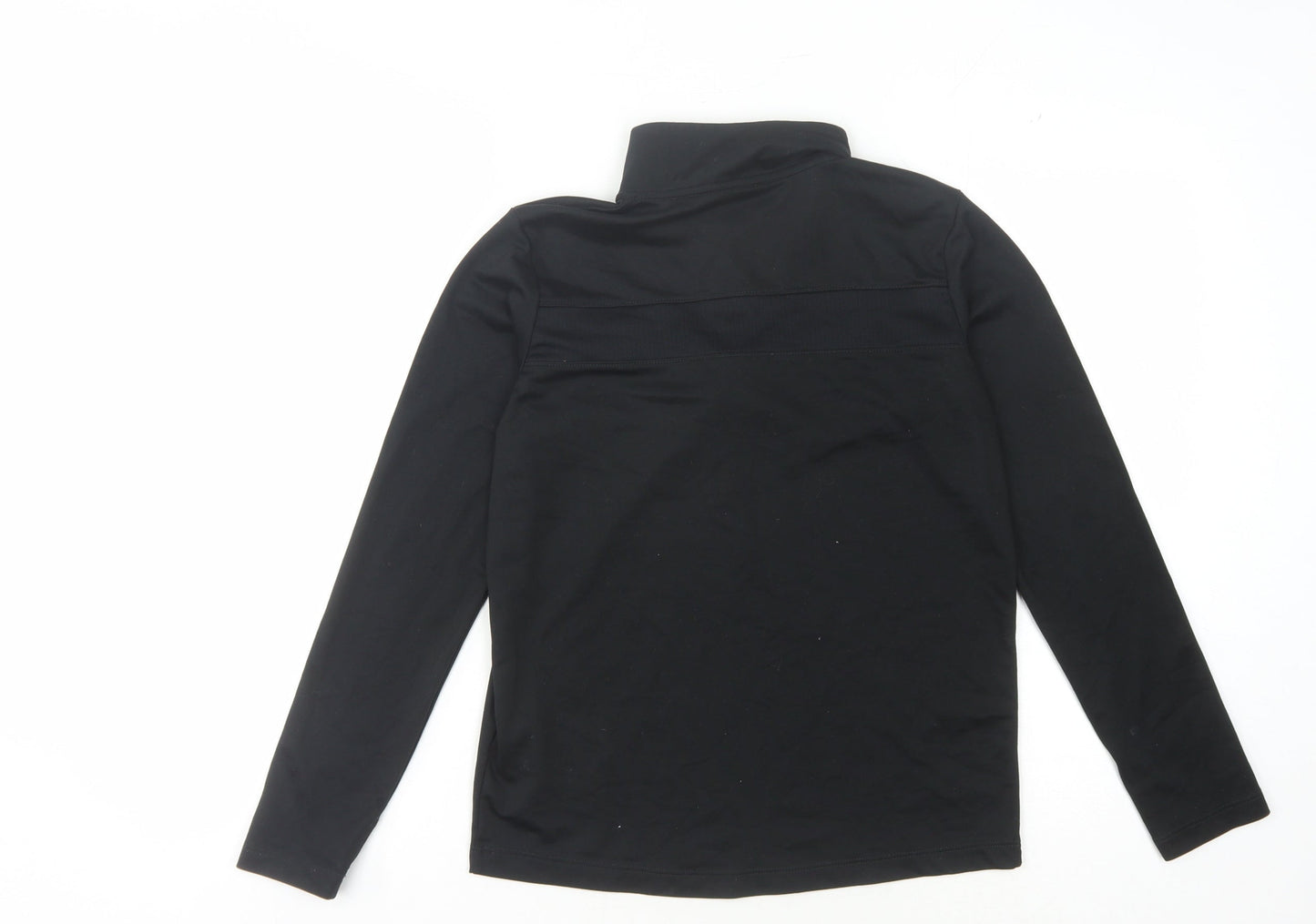 Nike Boys Black Running Sweatshirt L 1/4 Zip Dri-FIT