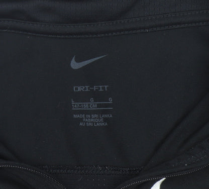 Nike Boys Black Running Sweatshirt L 1/4 Zip Dri-FIT