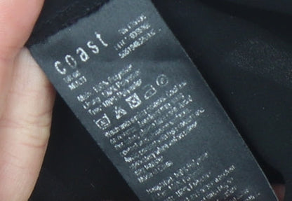 Coast Women's Black Floral Sleeveless Blouse Size 6