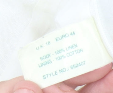 Kaliko Women's Ivory Floral Embroidered Skirt Size 18