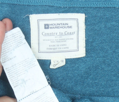 Mountain Warehouse Women's Blue Long Sleeve Top Size 18