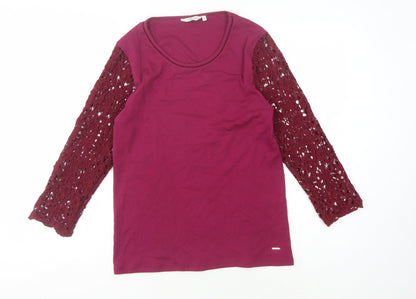 Womens UK Size S Country Casuals Purple Basic Blouse
