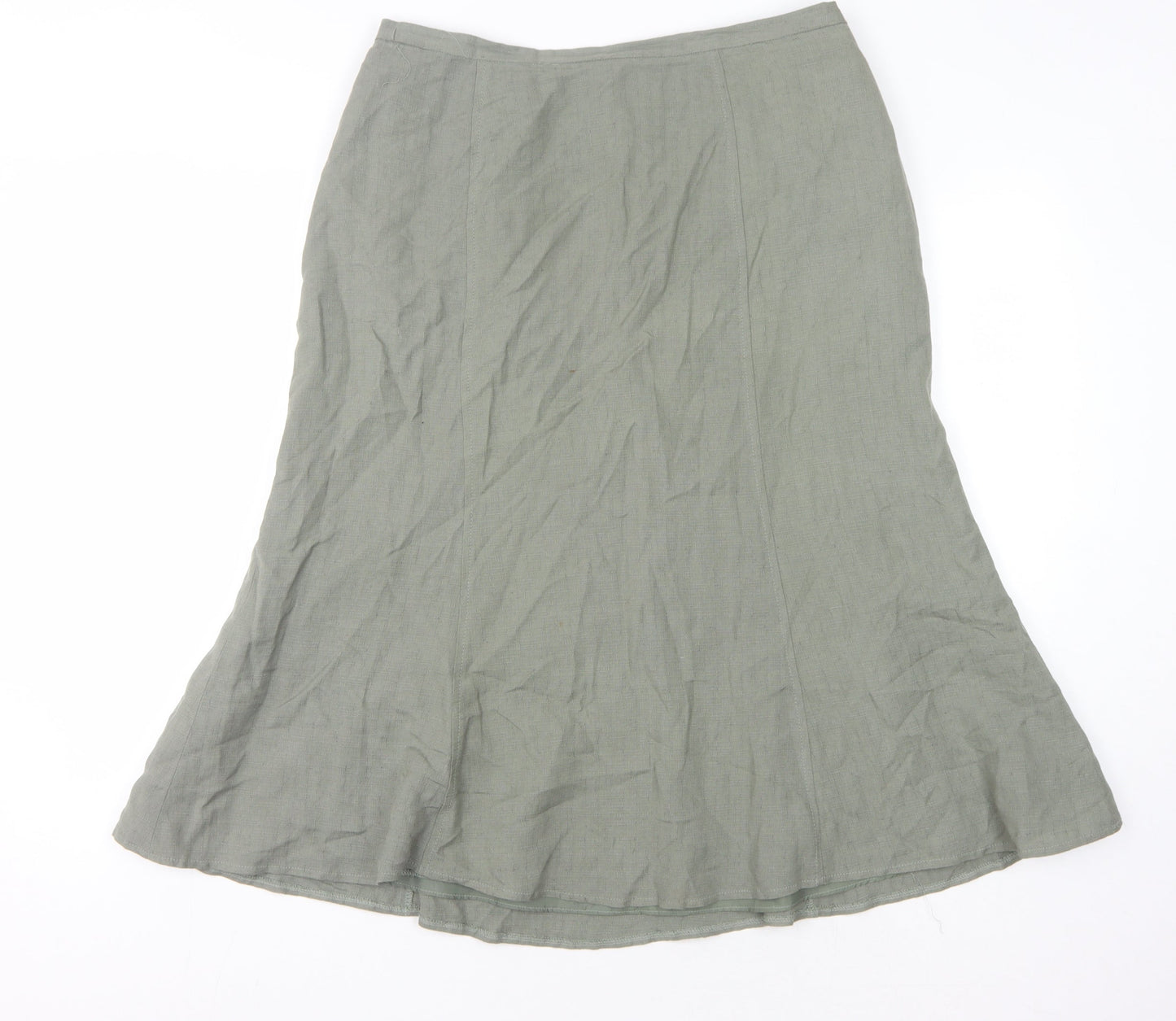 Eastex Women's Green Flare Midi Skirt Size 14