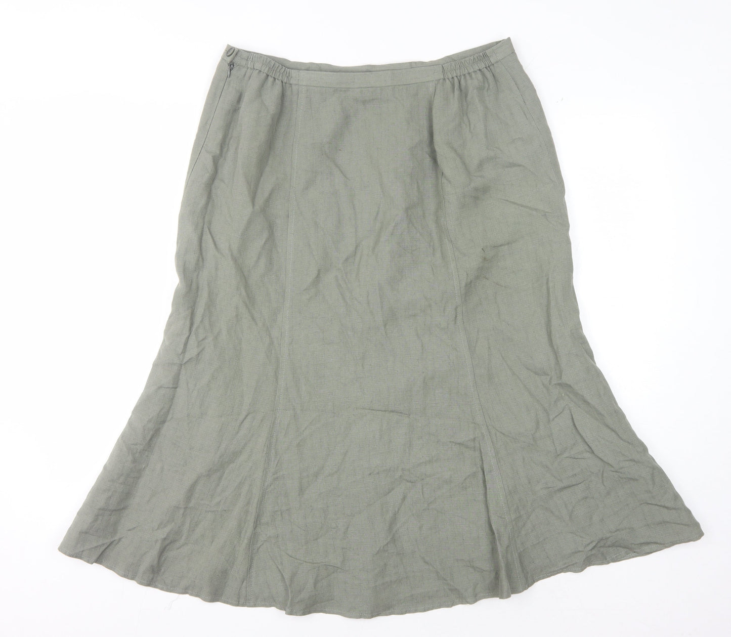 Eastex Women's Green Flare Midi Skirt Size 14