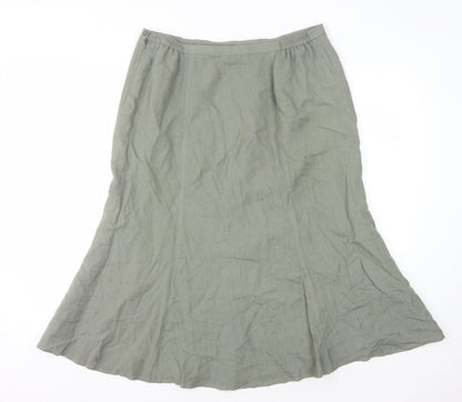 Eastex Women's Green Flare Midi Skirt Size 14