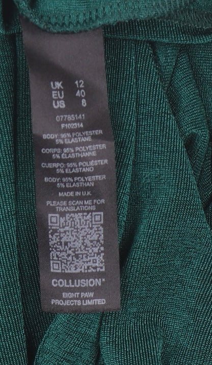 Collusion Women’s Green Bodycon Dress Size 12