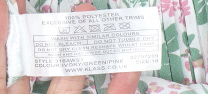 Womens UK Size 18 Klass Multicoloured Basic Blouse