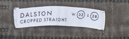 Womens UK Size L Jigsaw  Cropped Straight Grey Jeans
