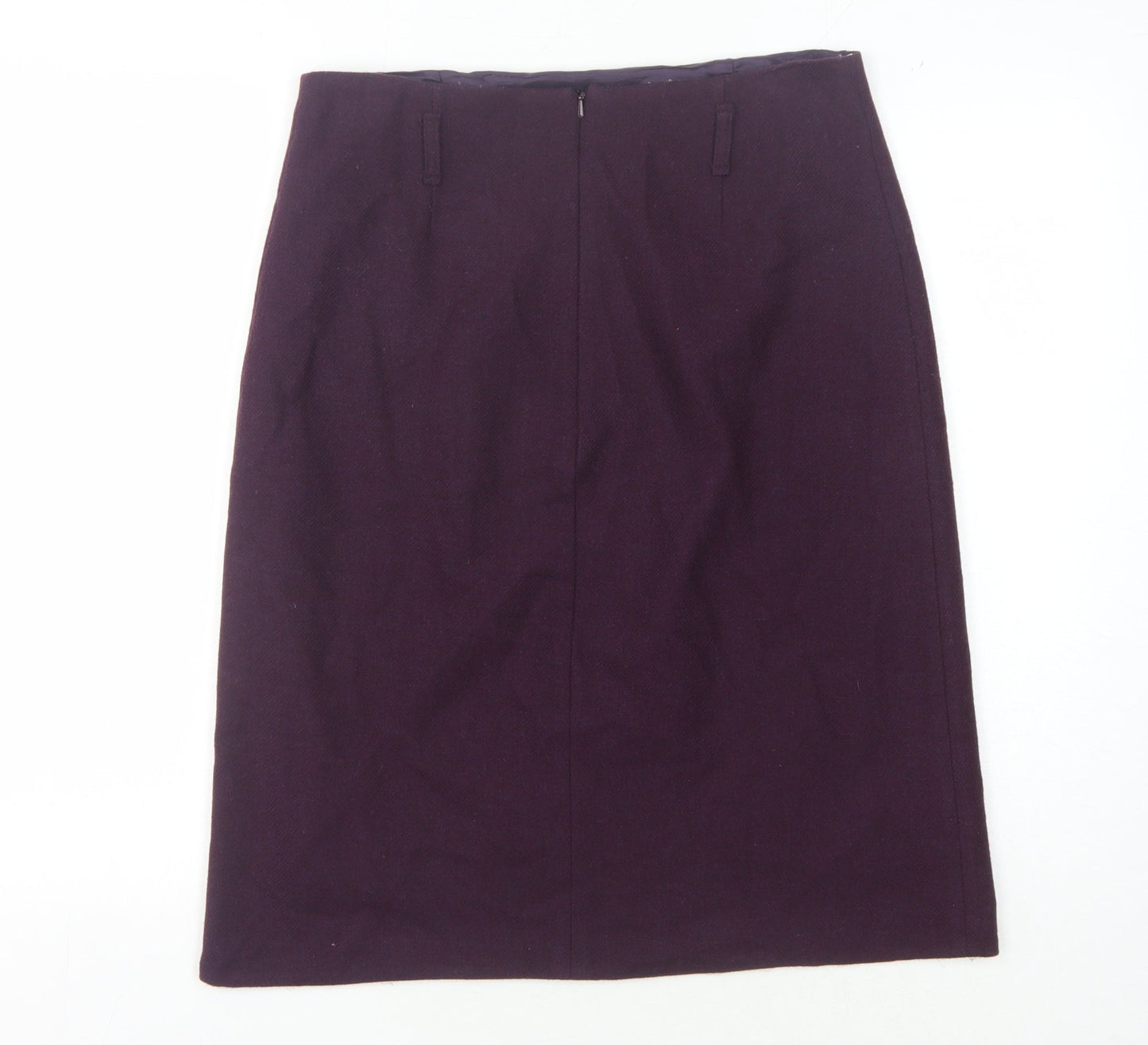 East Women's Purple Pencil Skirt, Size 10, Wool Blend