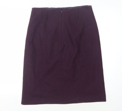 East Women's Purple Pencil Skirt, Size 10, Wool Blend