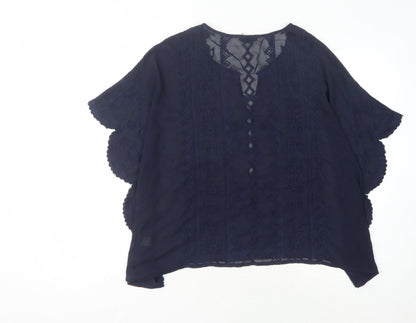 Womens UK Size 18 Maison de Nimes Blue Basic Blouse