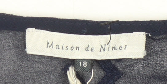 Womens UK Size 18 Maison de Nimes Blue Basic Blouse
