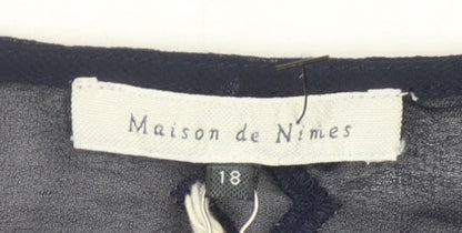Womens UK Size 18 Maison de Nimes Blue Basic Blouse