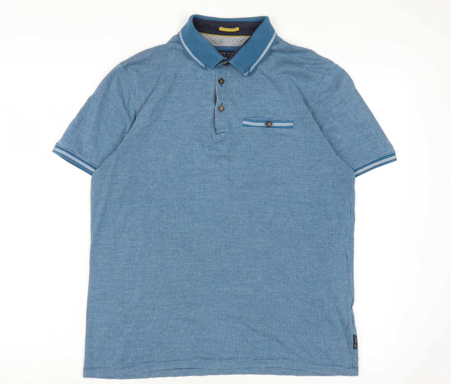 Ted Baker Men's Blue Polo Shirt Medium Cotton