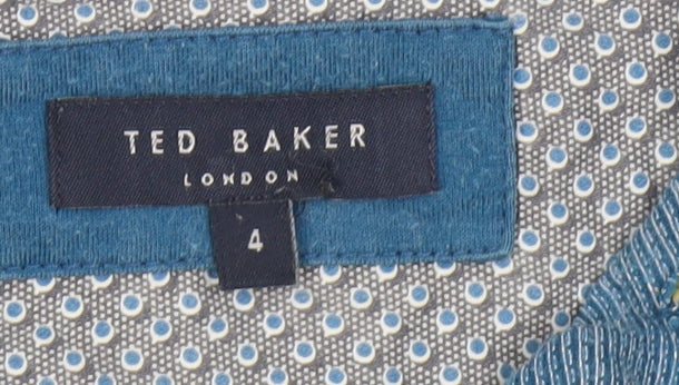 Ted Baker Men's Blue Polo Shirt Medium Cotton