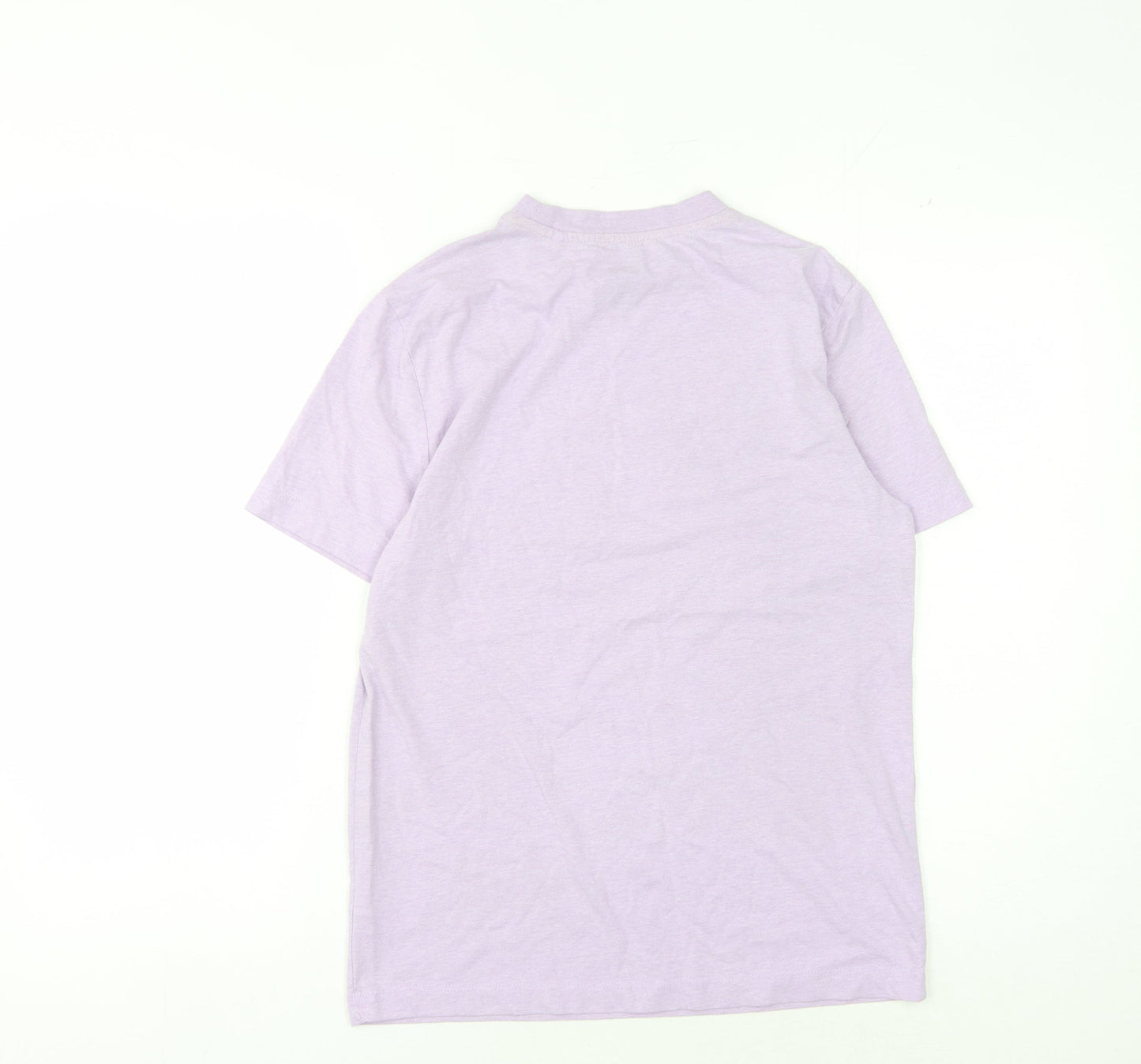 Unisex Adults UK Size S The Simpsons Purple Basic T-Shirt