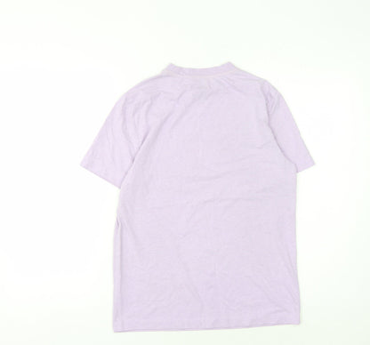 Unisex Adults UK Size S The Simpsons Purple Basic T-Shirt