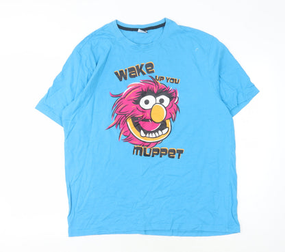 Mens UK Size L Disney Blue  T-Shirt