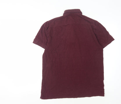 French Connection Men's Red Polo, M Regular Fit