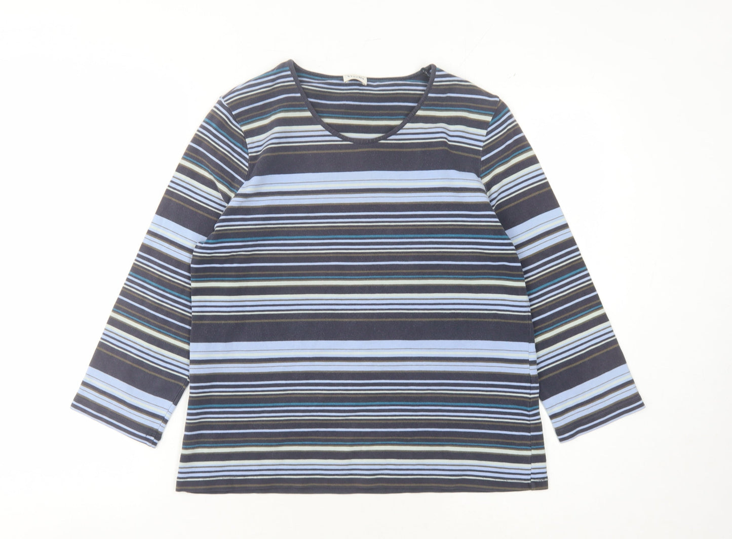 Viyella Women’s Multicoloured Large Striped T-Shirt