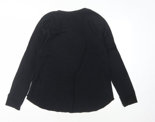 Old Navy Men's Black 2XL Slim Fit Long Sleeve T-Shirt