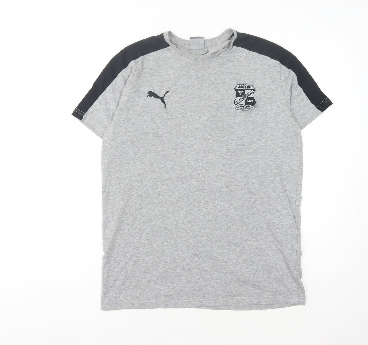 Puma Men's Grey M T-Shirt with Logo Accent