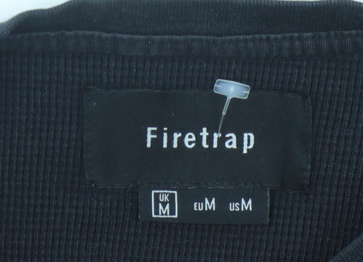 Mens UK Size M Firetrap Black  T-Shirt