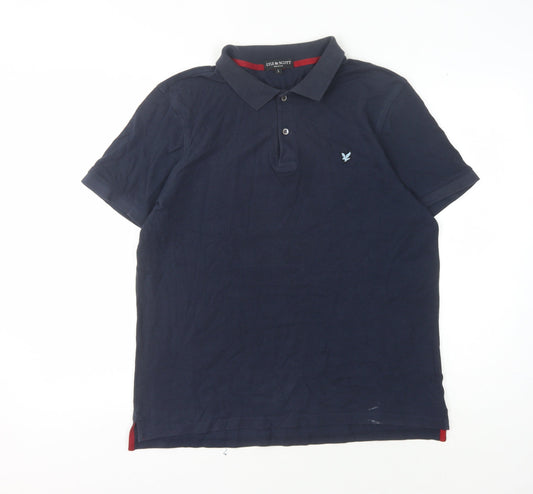 Lyle & Scott Men's Blue Polo Shirt L