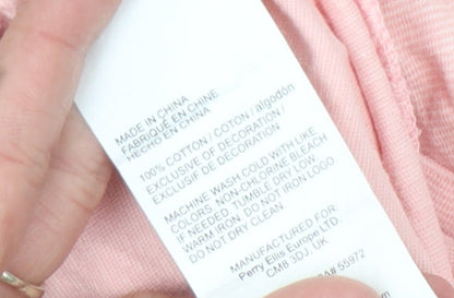 Penguin Men's Pink Polo Shirt Collared Button S